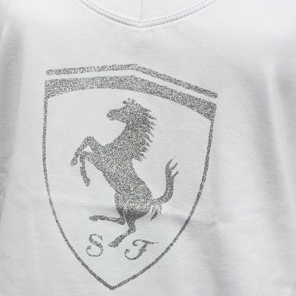 フェラーリ レディース ビッグ スクデット Tee ホワイト