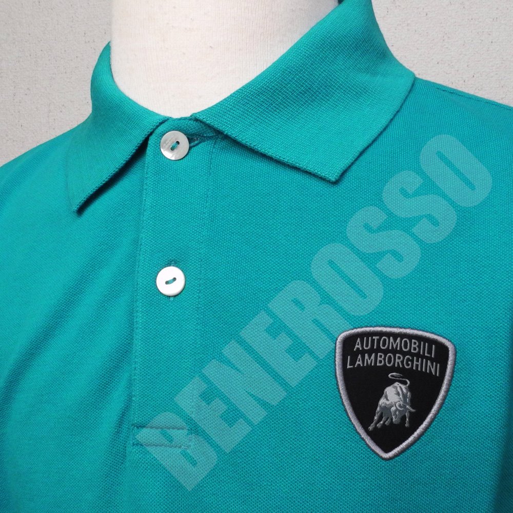 ランボルギーニ メンズ ベーシック シールド ポロ ピーコック 9011544CCU153