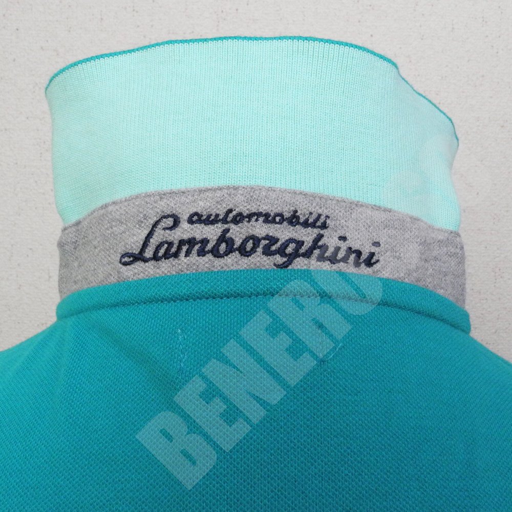 ランボルギーニ メンズ ベーシック シールド ポロ ピーコック 9011544CCU153