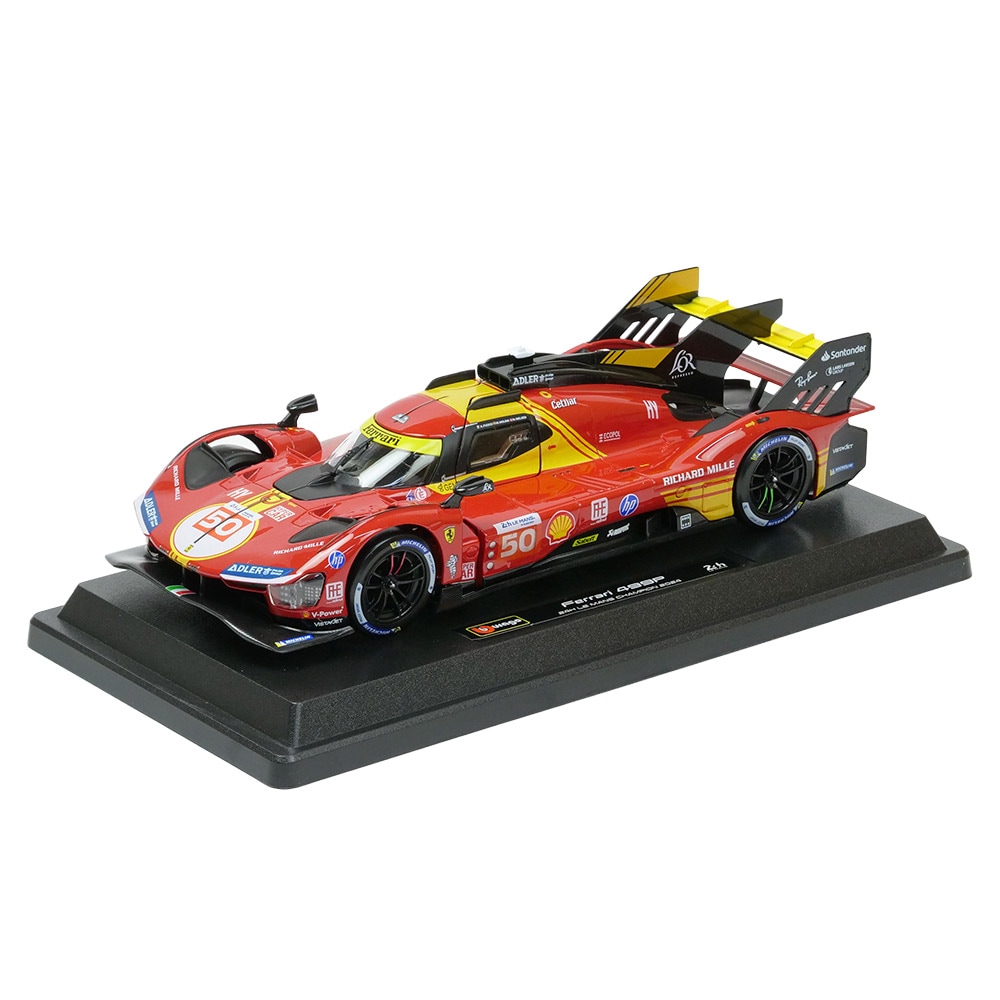 Bburago 1/24スケール フェラーリ 499P ル・マン 2024 ウィナー #50 レッド 18-26312