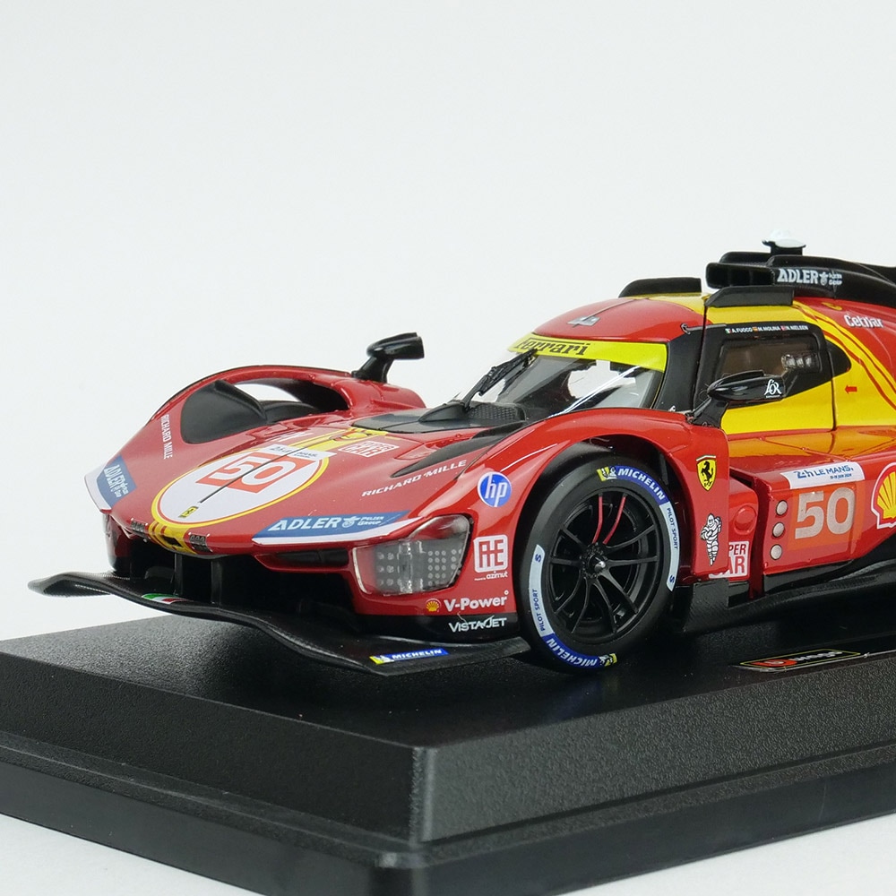Bburago 1/24スケール フェラーリ 499P ル・マン 2024 ウィナー #50 レッド 18-26312
