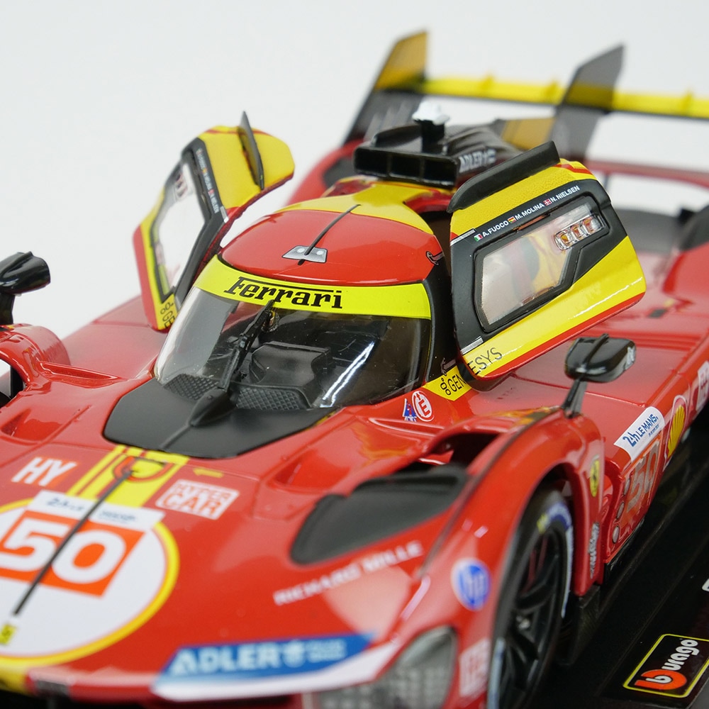 Bburago 1/24スケール フェラーリ 499P ル・マン 2024 ウィナー #50 レッド 18-26312