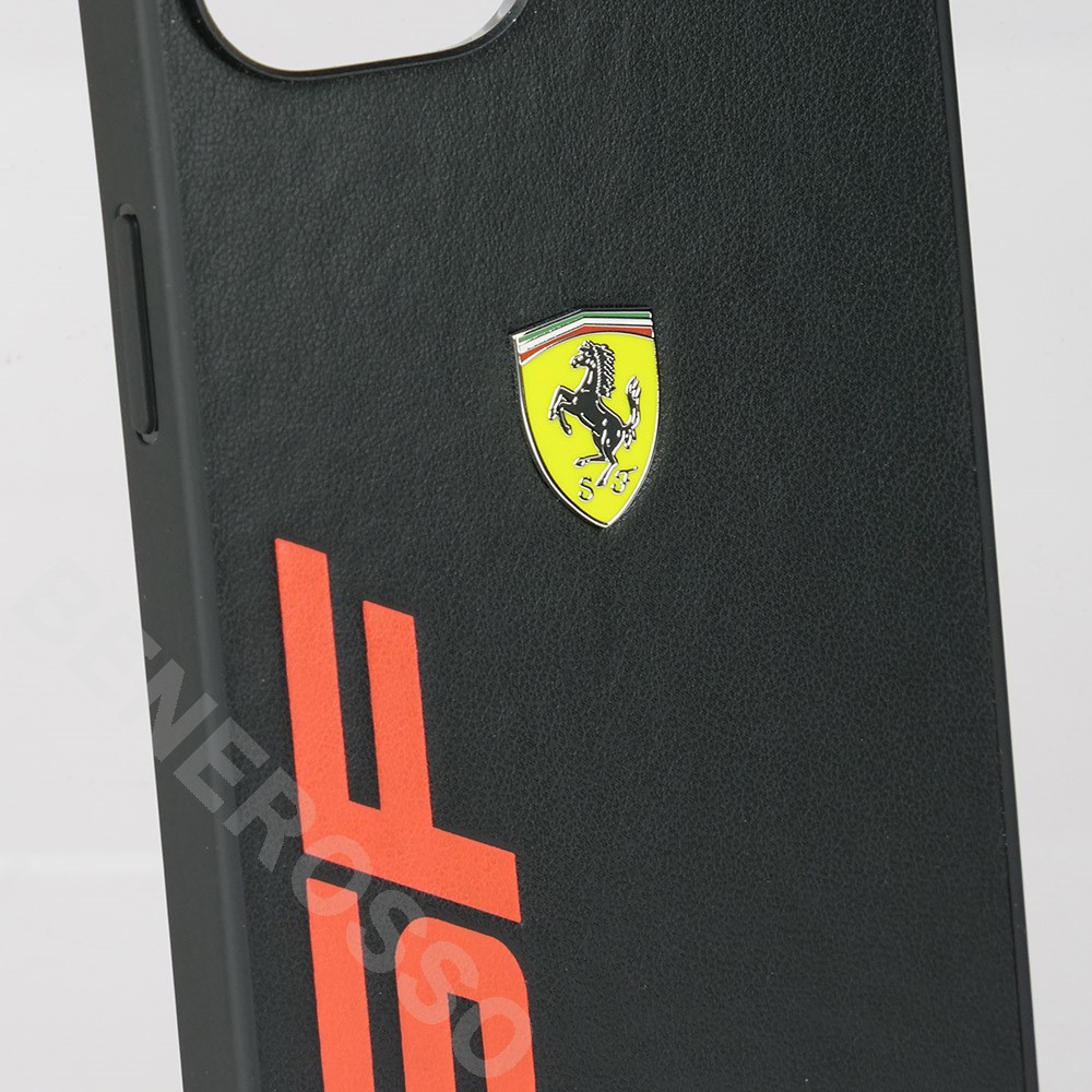 フェラーリ iPhone14 PUレザー バックカバー SF ブラック FEHCP14SPSFK