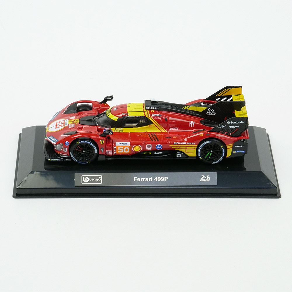 Bburago 1/43スケール フェラーリ 499P ル・マン 2024 ウィナー #50 レッド 18-36316