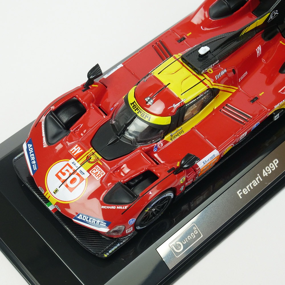 Bburago 1/43スケール フェラーリ 499P ル・マン 2024 ウィナー #50 レッド 18-36316