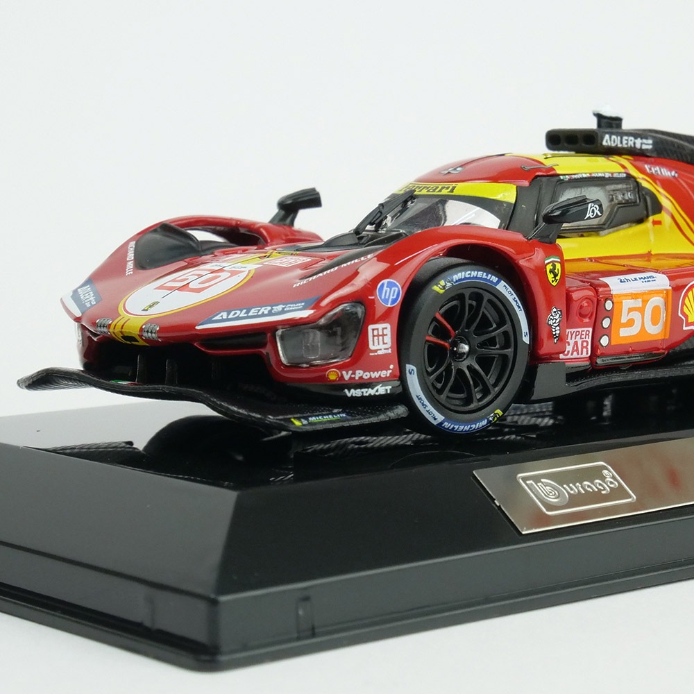 Bburago 1/43スケール フェラーリ 499P ル・マン 2024 ウィナー #50 レッド 18-36316