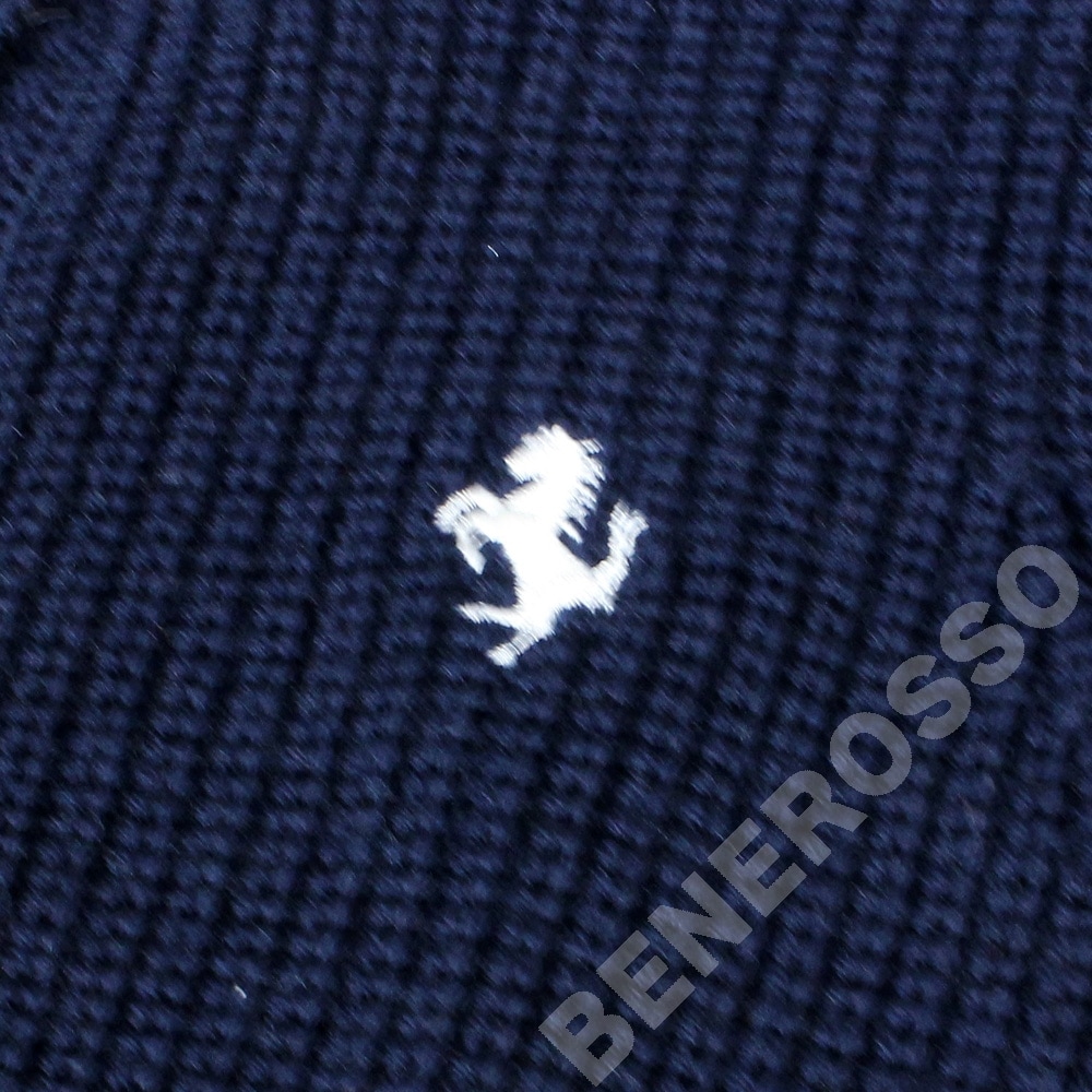 フェラーリ ベビー ウール カーディガン 12ケ月 ネイビー/ホワイト