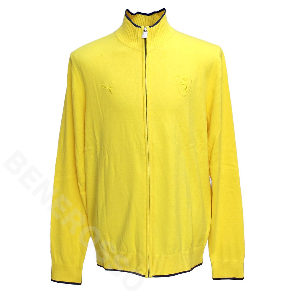 メモラビリア フェラーリ ドライバー エンジニア 共通支給 トラベルニット フルジップ ジャケット 新品 Lサイズ イエロー【返品・交換対象外】