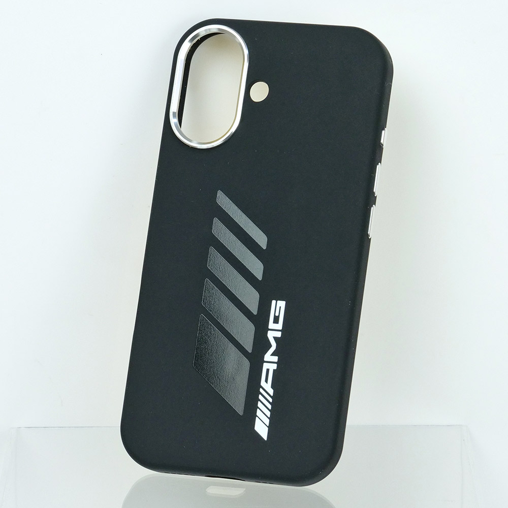 AMG iPhone 17 シリコン バックカバー RHOMBS ブラック マグセーフ対応 AMHMP17S24SORYK