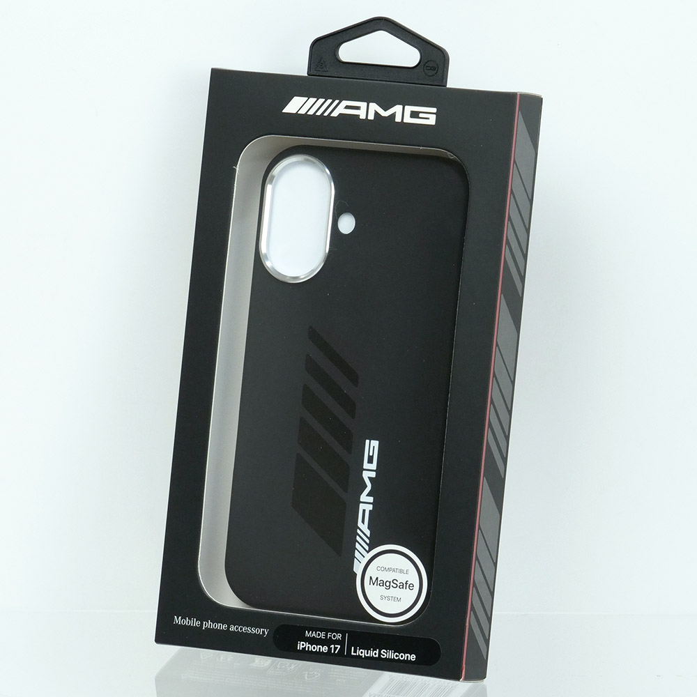 AMG iPhone 17 シリコン バックカバー RHOMBS ブラック マグセーフ対応 AMHMP17S24SORYK