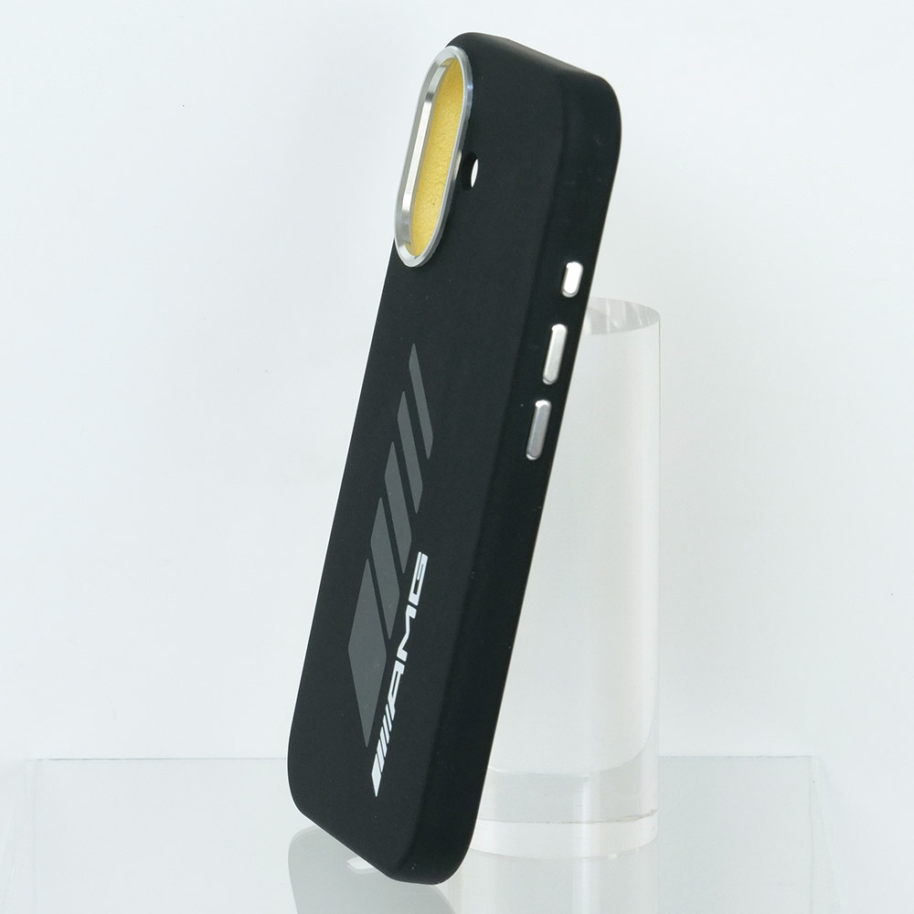 AMG iPhone 17 シリコン バックカバー RHOMBS ブラック マグセーフ対応 AMHMP17S24SORYK