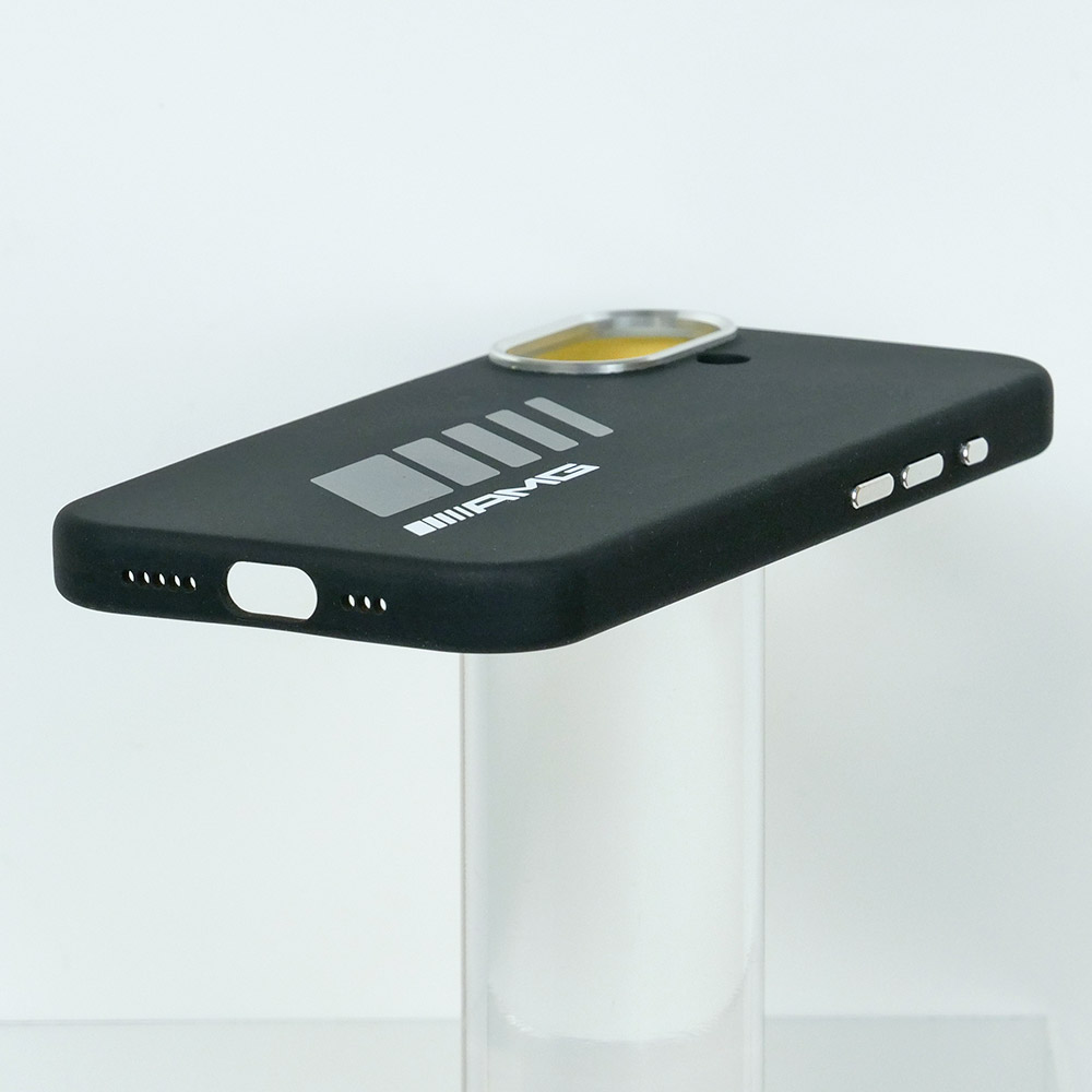 AMG iPhone 17 シリコン バックカバー RHOMBS ブラック マグセーフ対応 AMHMP17S24SORYK