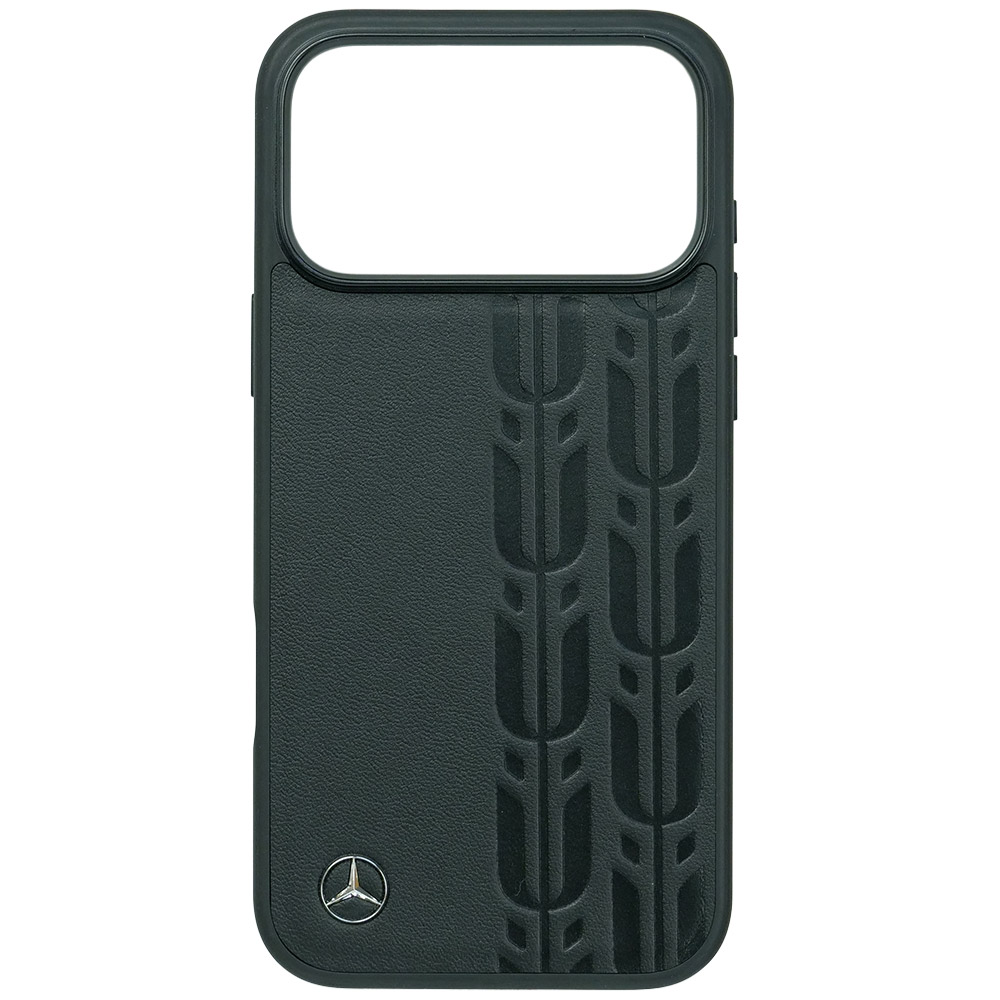 メルセデスベンツ iPhone 17ProMax レザー バックカバー ローレル模様 ブラック マグセーフ対応 MEHMP17X25RDSLAK
