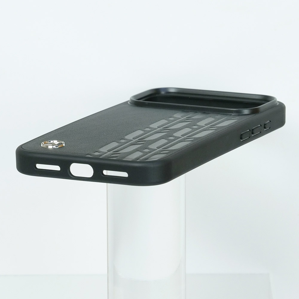 メルセデスベンツ iPhone 17ProMax レザー バックカバー ローレル模様 ブラック マグセーフ対応 MEHMP17X25RDSLAK