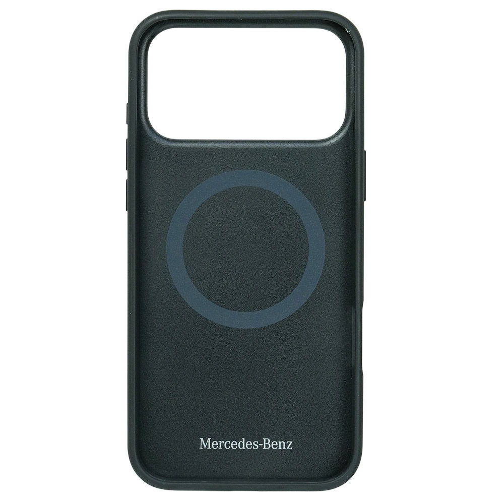 メルセデスベンツ iPhone 17ProMax レザー バックカバー ローレル模様 ブラック マグセーフ対応 MEHMP17X25RDSLAK