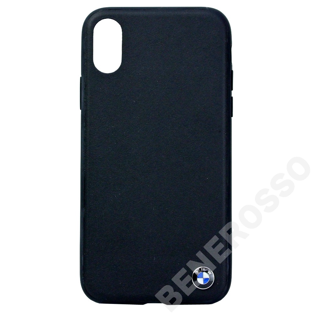 BMW iPhoneX/XS レザー TPU ハイブリッド ハードケース ブラック BMHCPXGLSCBK 