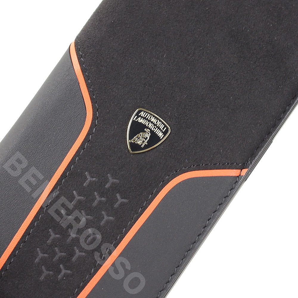 ランボルギーニ iPhone 15Pro レザー＆アルカンターラ ブックタイプ