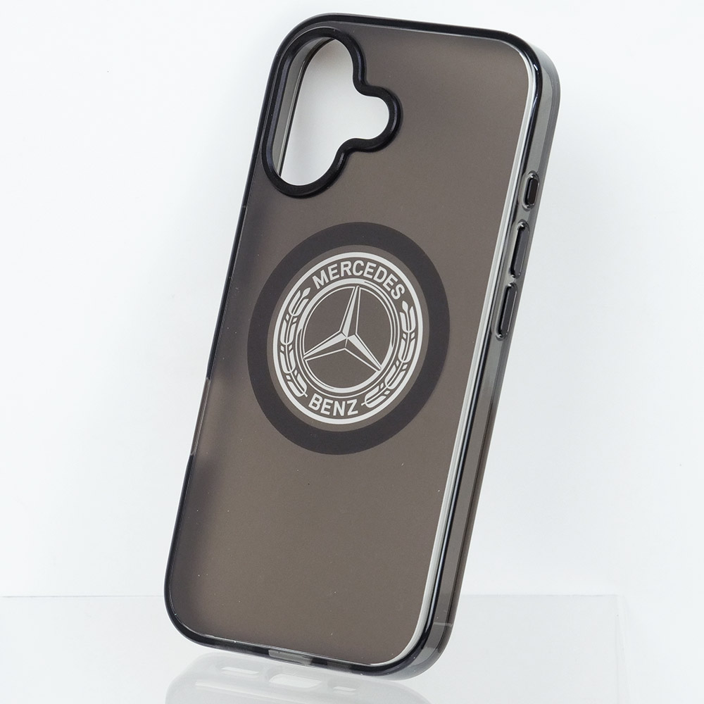 メルセデスベンツ iPhone 17 IML バックカバー ビンテージロゴ ブラック マグセーフ対応 MEHMP17S25HTVILK