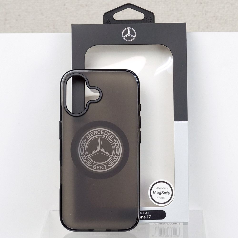 メルセデスベンツ iPhone 17 IML バックカバー ビンテージロゴ ブラック マグセーフ対応 MEHMP17S25HTVILK