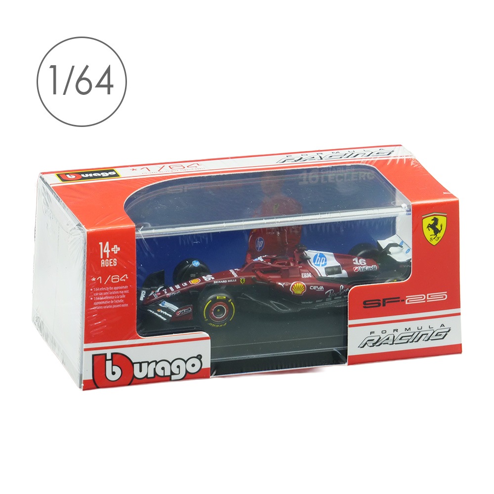 歴代フェラーリ　1/43 72台　オーダーメイドケース付　引き取り限定 Bburago 1/64スケール フェラーリ SF-25 2025 オーストラリアGP #16 C