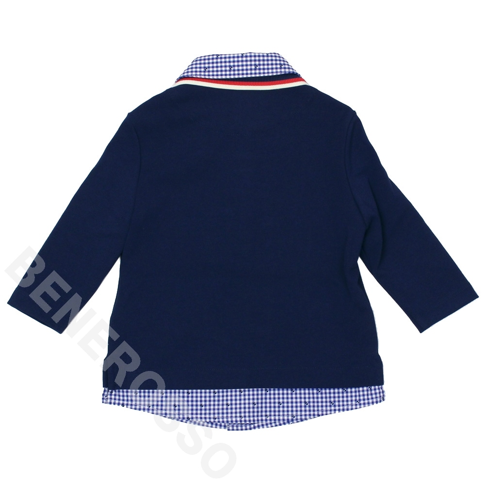 フェラーリ ベビー ロングスリーブ ポロ 12ケ月 ネイビー