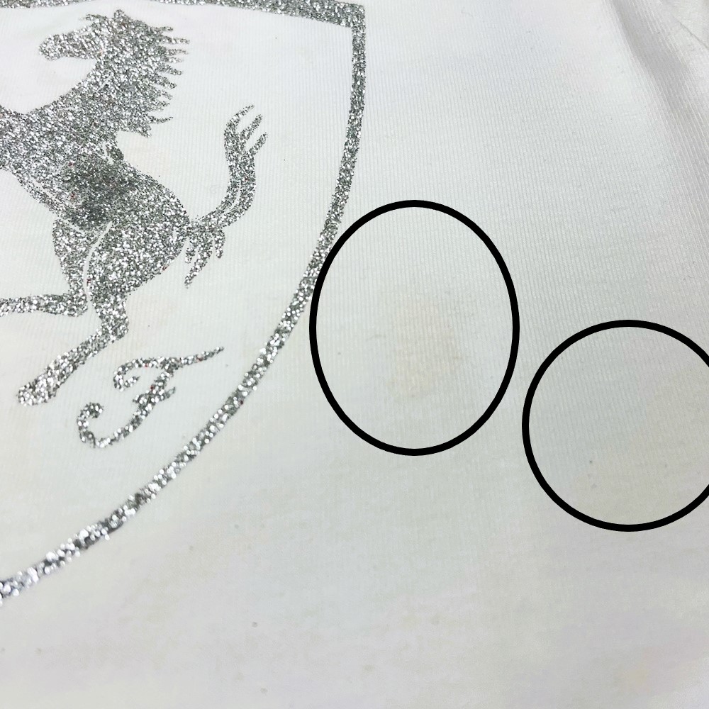【アウトレット】フェラーリ ガールズ スクデット グリッター Tシャツ ホワイト 3才【返品・交換対象外】