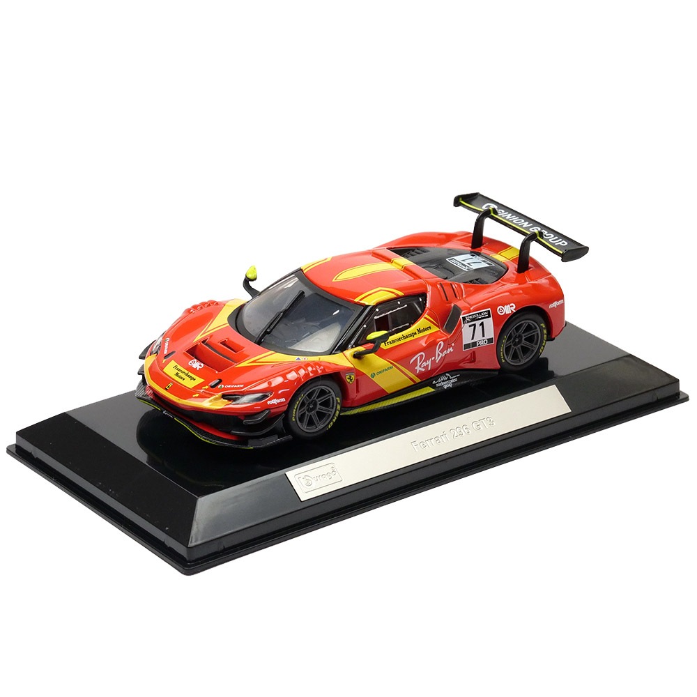 Bburago 1/43スケール フェラーリ 296 GT3 2023 #71 レッド 18-36313