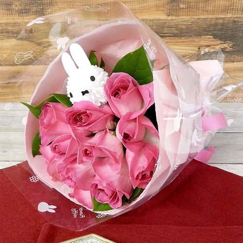 直送商品b ミッフィーマム ブーケ バラ 季節のおすすめ ウェディング ミッフィーのお花屋さん Flower Miffy