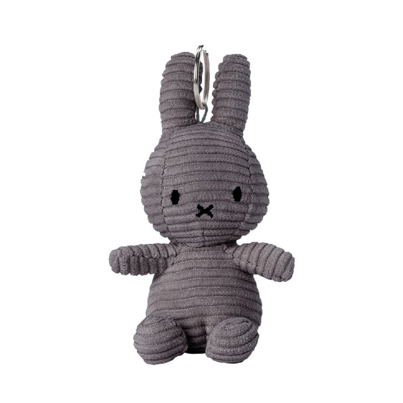 BTT Miffy Corduroy Keychain Dark Grey