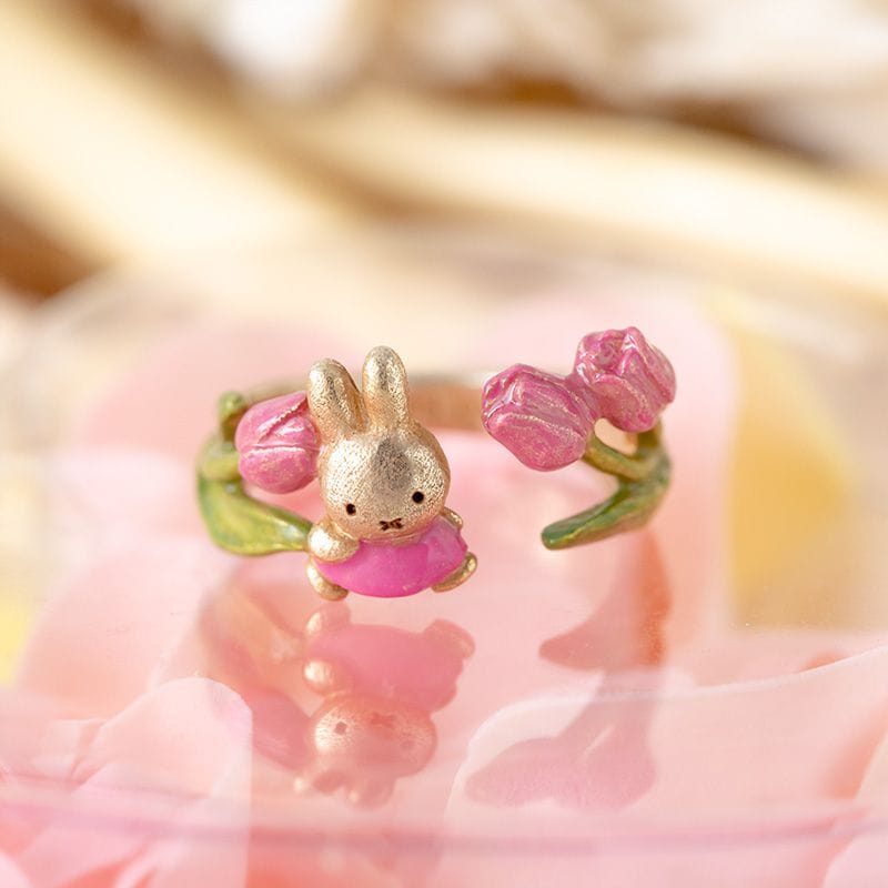Flowermiffy ほわほわマスコットキーチェーン コスモスピンク アート