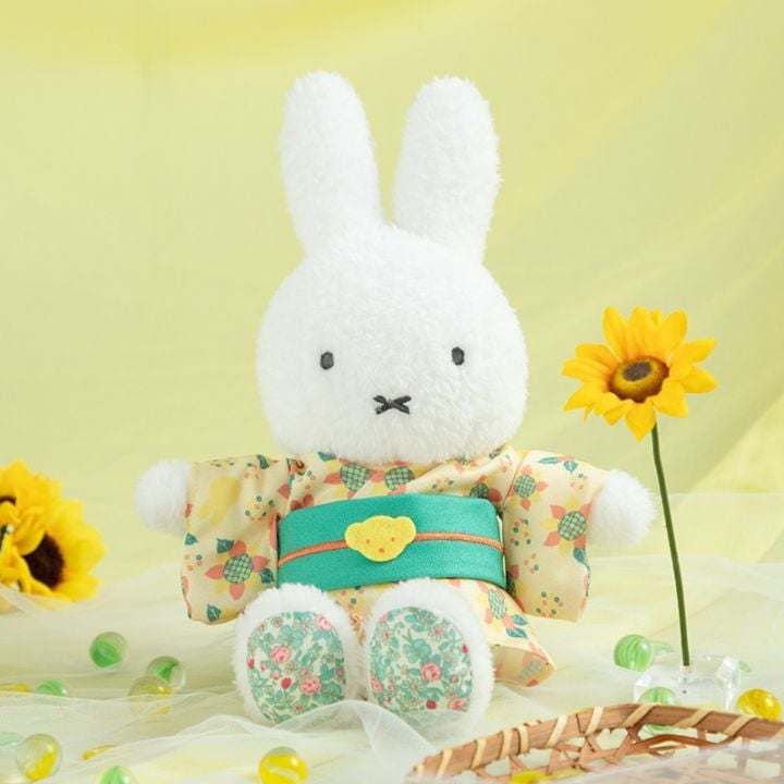 ※7月18日(金)10時発売開始※Flower Miffy 着せかえほわほわぬいぐるみ&着せかえお洋服 浴衣ヒマワリ「おひさま」 アートフラワーセット