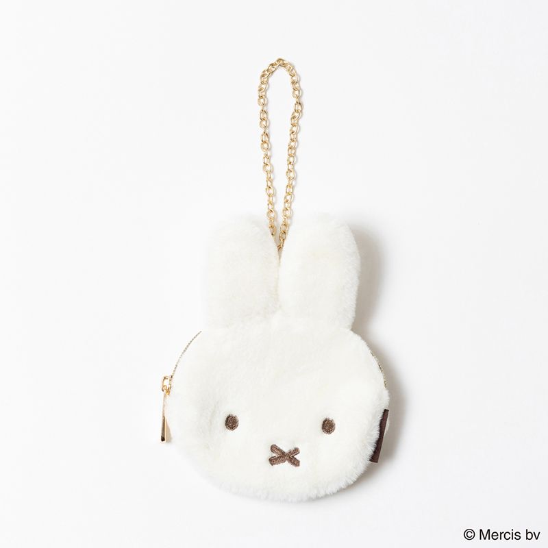 BRUNA FACE FUR ミニミニポーチ ホワイト