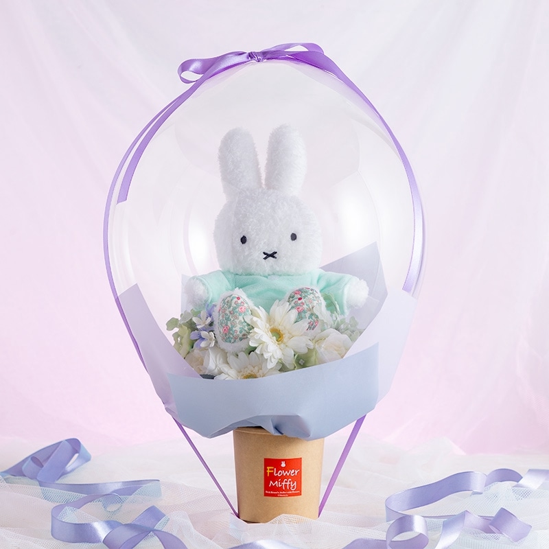 【直送商品H】Flower Miffy バルーンアレンジ フラワーガーデン グリーン