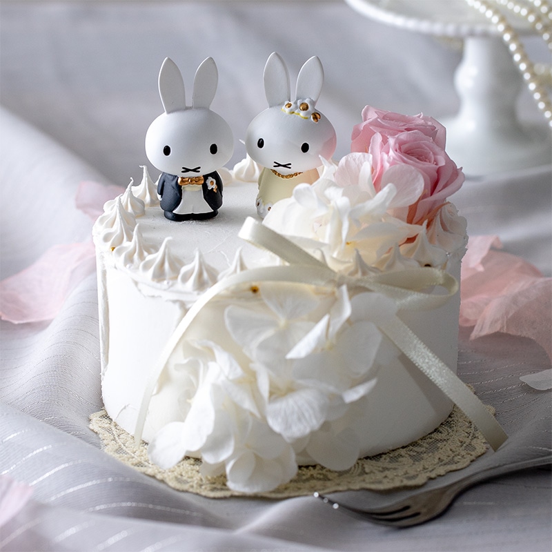Flower Miffy ハッピーウェディングケーキアレンジ ピンク