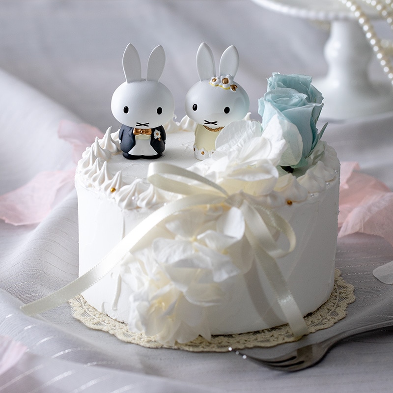 Flower Miffy ハッピーウェディングケーキアレンジ ブルー