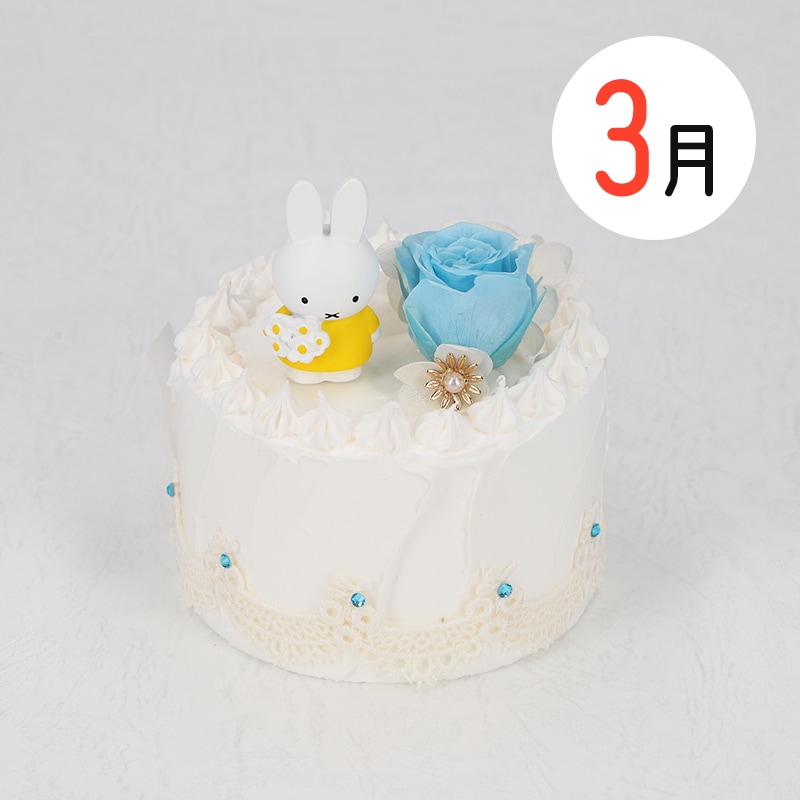Flower Miffyフラワーミッフィー バースデーケーキアレンジ 3月