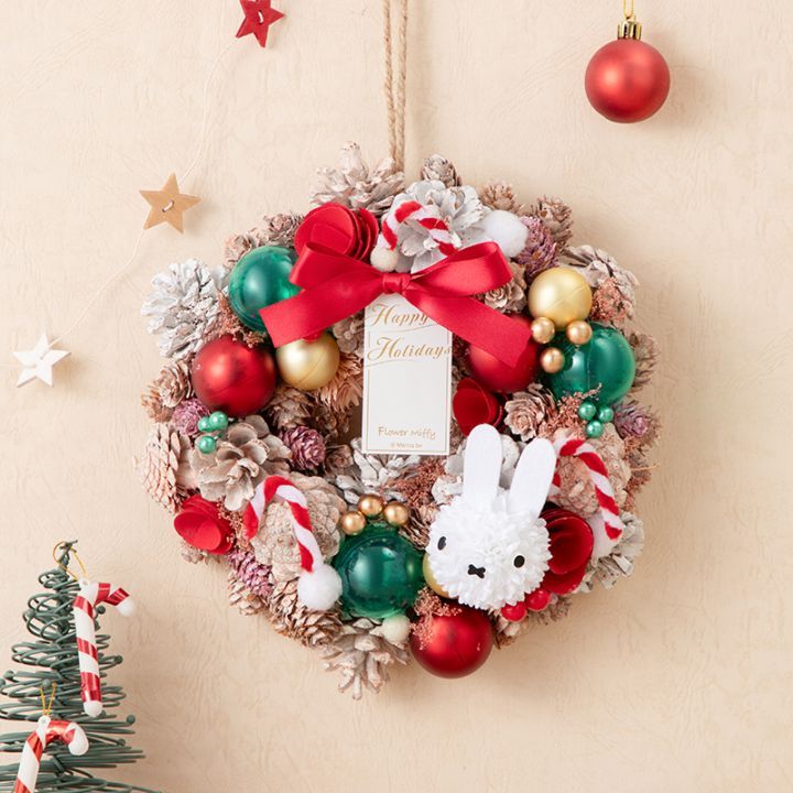 Flower Miffy クリスマスリース ミッフィーマム レッド