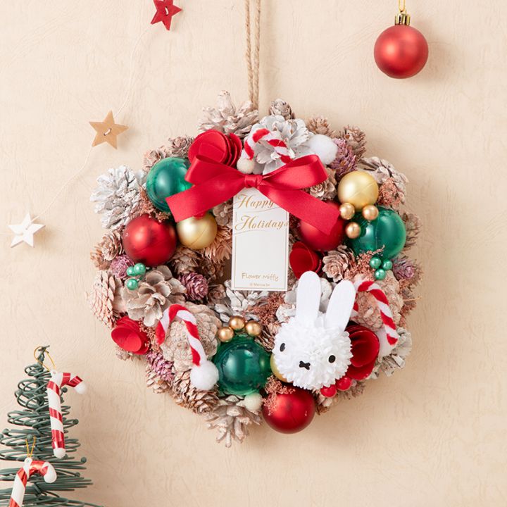 Flower Miffy クリスマスリース ミッフィーマム レッド