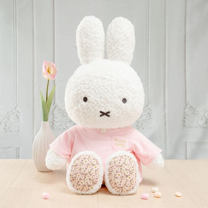 Flower Miffy ほわほわマスコット ペールチェックワンピース