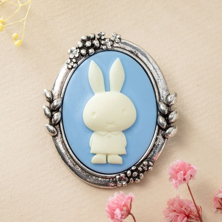 Flower Miffy カメオ風ブローチ ミッフィー アートフラワーセット