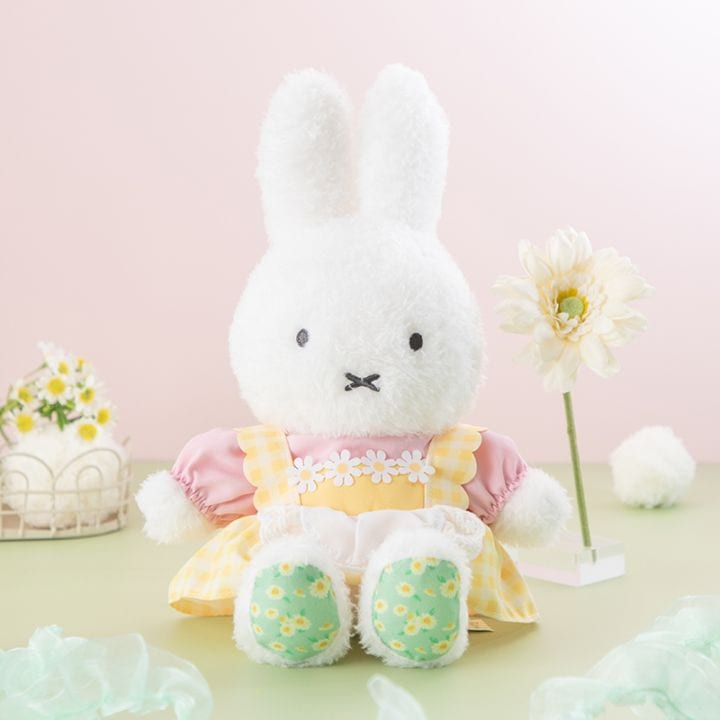 Flower Miffy 着せかえほわほわぬいぐるみ カモミール＆着せかえお洋服 カモミールエプロンドレス イエロー アートフラワーセット