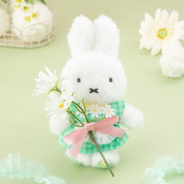 Flower Miffy ほわほわマスコット カモミールエプロンドレス グリーン アートフラワーセット