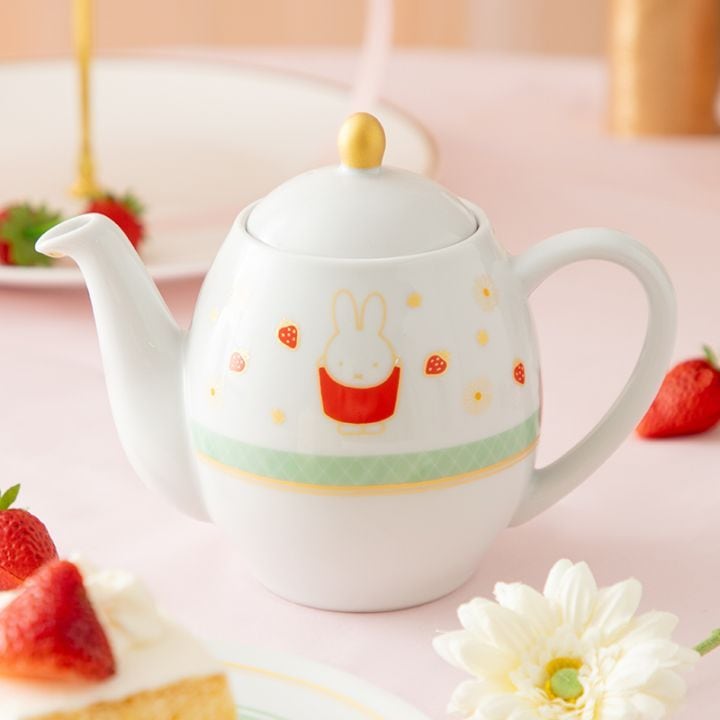 Flower Miffy ティーポット ストロベリーパーティー アートフラワーセット