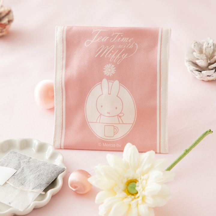 Flower Miffy ティーバッグポーチ入り セイロンティー ピンク アートフラワーセット
