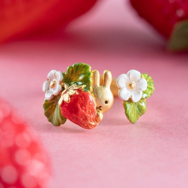 Flower Miffy パルナートポックコラボ いちご リング (ボックス入り)