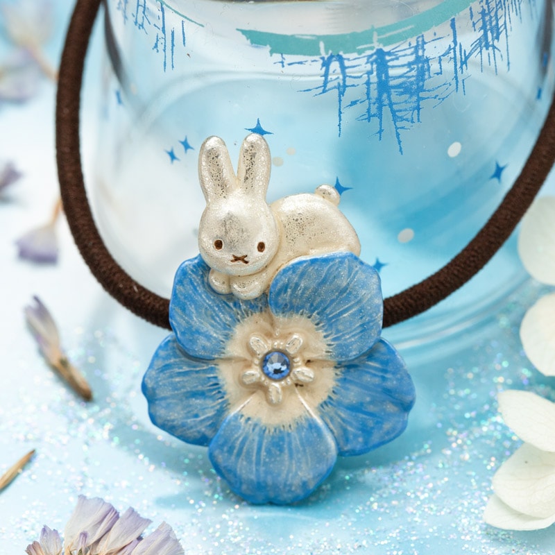 Flower Miffy パルナートポックコラボ ネモフィラとうさぎ ヘアゴム