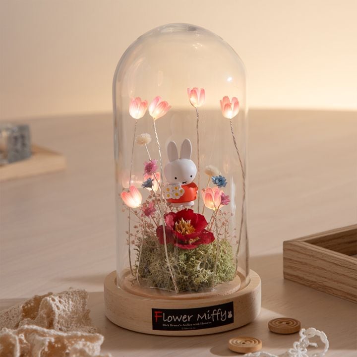 ハープ・限定品・Xmasアレンジメント miyu☆ Flower Miffy LEDフラワーアレンジ ドームL ピンク | すべての商品