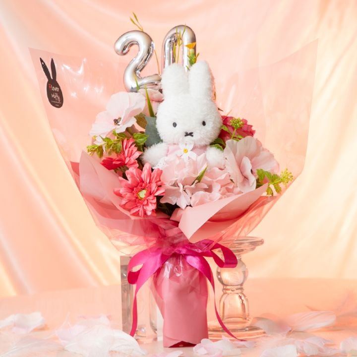 フラワーミッフィー ほわほわぬいぐるみ キンモクセイ お洋服 ミッフィー ボリス Flower Miffy 着せかえほわほわぬいぐるみ フェイクグリーンセット