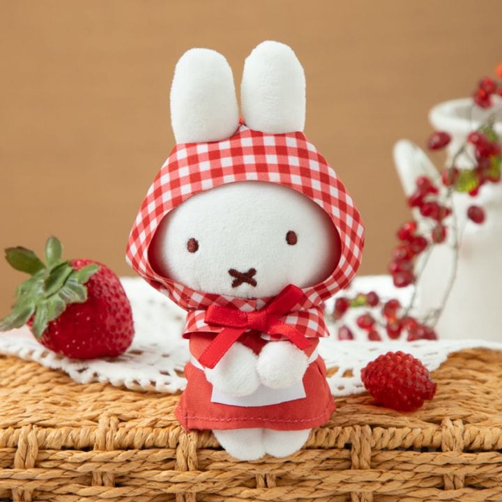《先行発売》ブルーナ ちょっこりサンキューマスコット /ミッフィー (ギンガムチェック イチゴ・レッド)