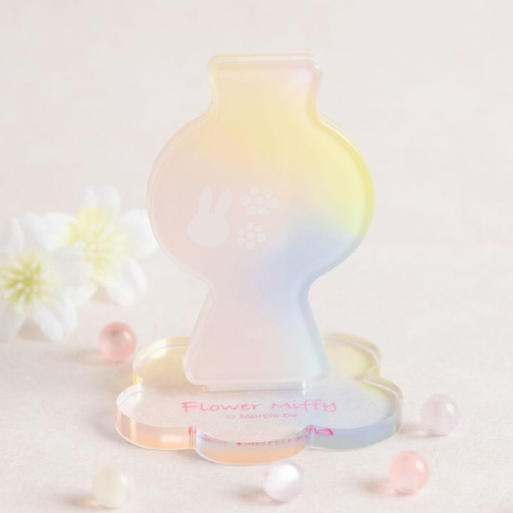 Flower Miffy アクリルベース 花びん ピンク